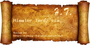 Himmler Terézia névjegykártya